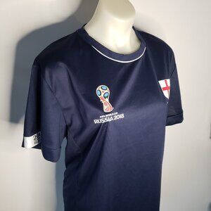 Fifa World Cup Russia 2018 Navy England Short Sleeve Jersey Shirt Size M